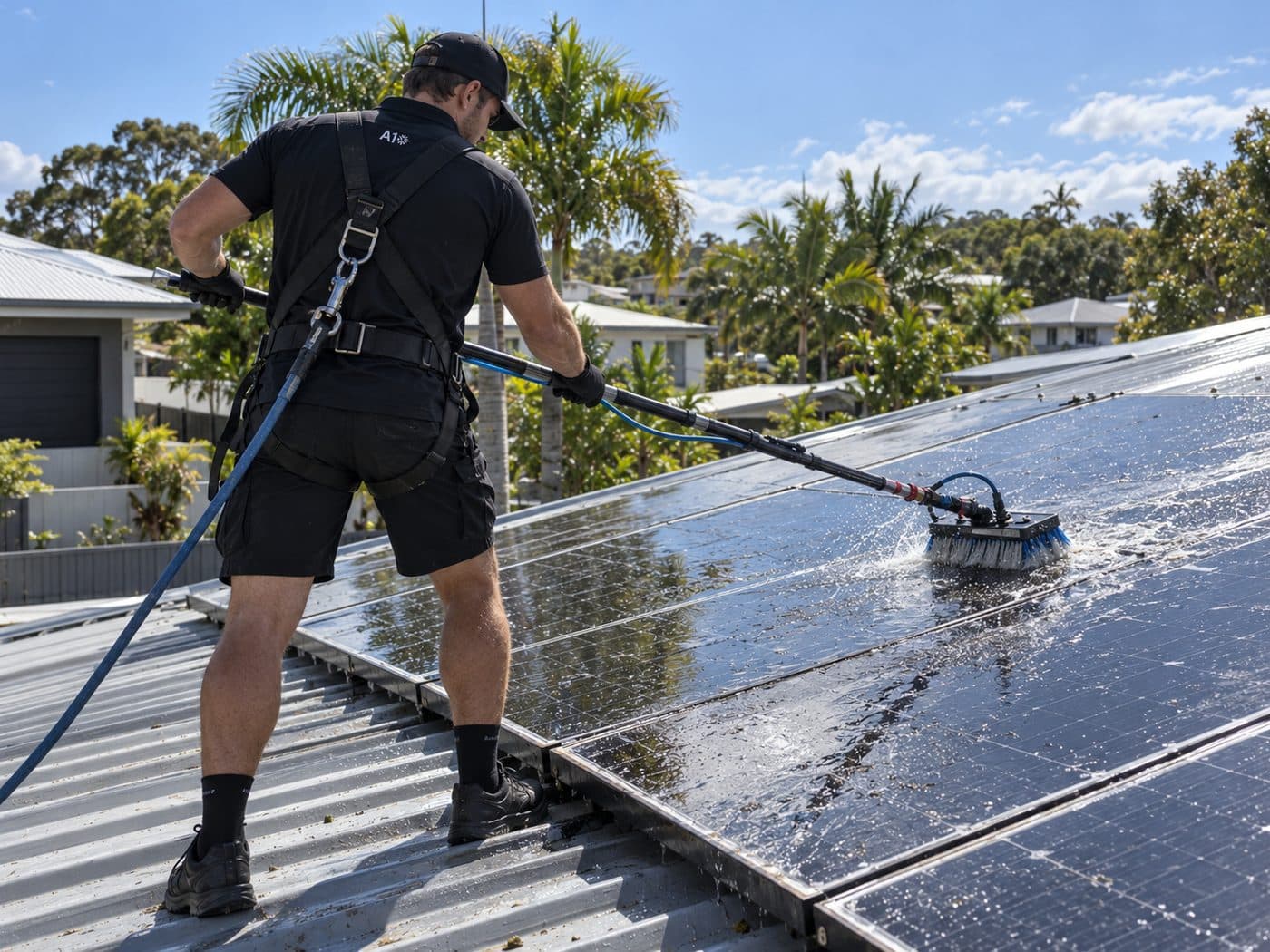 Solar Panel Cleaning on the Sunshine Coast by A1 Pressure Washing